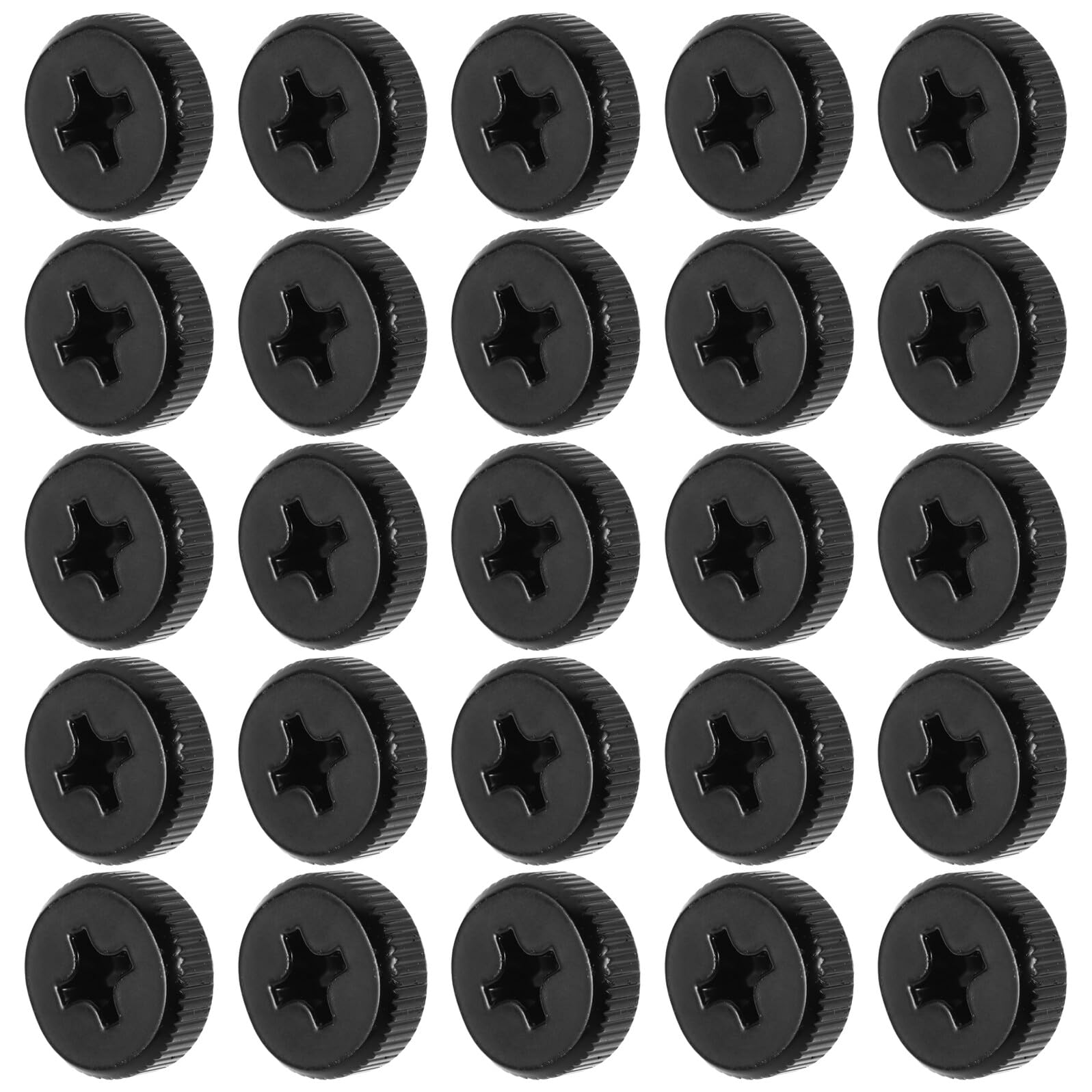 50pcs PC Case Thumb Screws Computer Hardware Security Fasteners for Desktop Tower Side Glass Panel Short Screws Compatible DIY PC Assembly