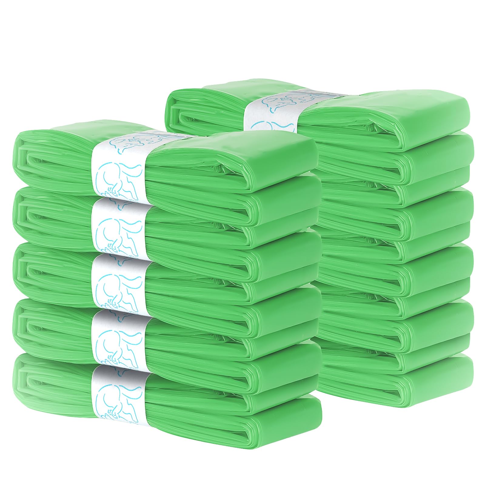 10 films Poubelles à Couches Et Recharges,Recharge Poubelle a Couche,Poubelle Couche Bebe,Compatibles Avec pour Angelcare Recharge Poubelle et pour Tommee Tippee Recharge Poubelle Grande Capacité vert