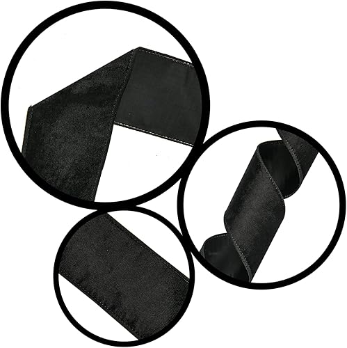 Miniatura 3 de Cinta de terciopelo navideño de 1.5 pulgadas x 10 yardas, cinta con alambre de 1.5 pulgadas de ancho para decoración de manualidades de Navidad,