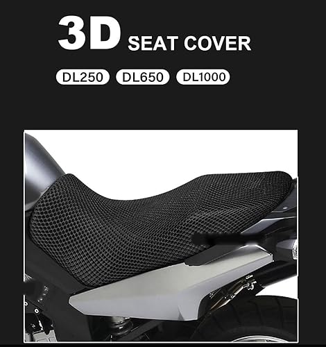 Miniatura 2 de OLLinS Motorcycle Anti-Slip 3D Mesh Fabric Protecting Cushion Seat Cover for Suzuki V-Strom VStrom DL650 DL1000 DL250 DL 650 1000 250 (Size  DL250)