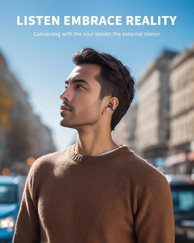 inscamera Open Ear Earbuds, Clip On Headphones Wireless Earbuds for Running image 3