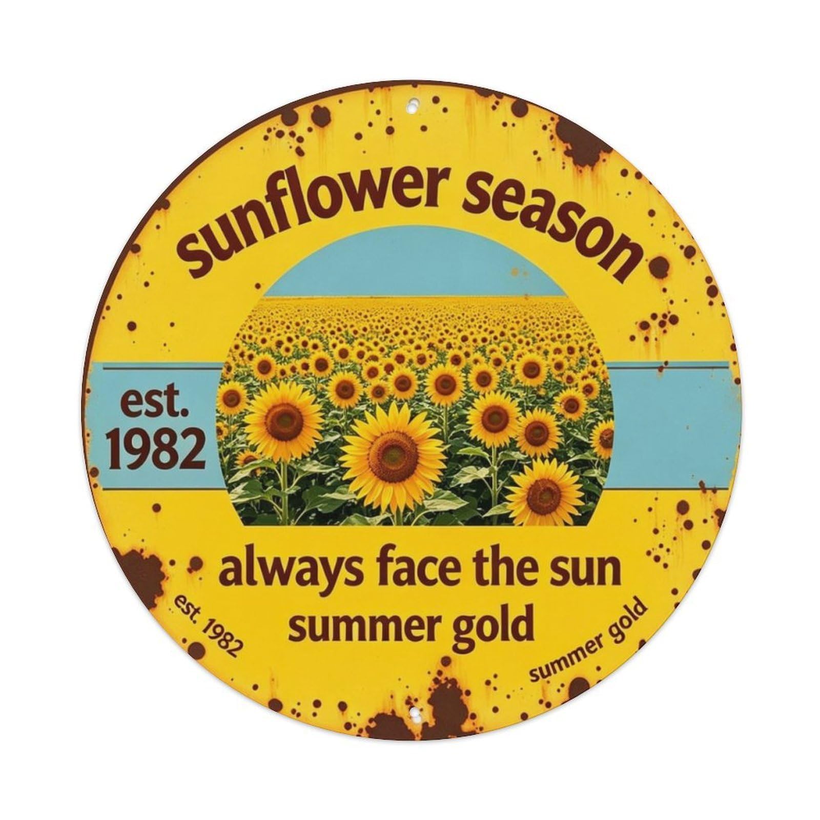 Always Face The Sun Metal Tin Sign Plaque