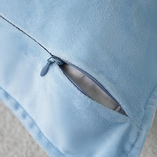 Miniatura 10 de JIAHANNHA Fundas de almohada de terciopelo morado de 24 x 24 pulgadas, juego de 2 fundas de cojín cuadradas suaves y decorativas para sofá, cama,