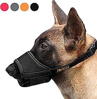HEELE Breathable Adjustable Dog Muzzle - Soft Nylon Anti-Biting Barking Chewing, Allows Panting Drinking for Small Medium Large Dogs