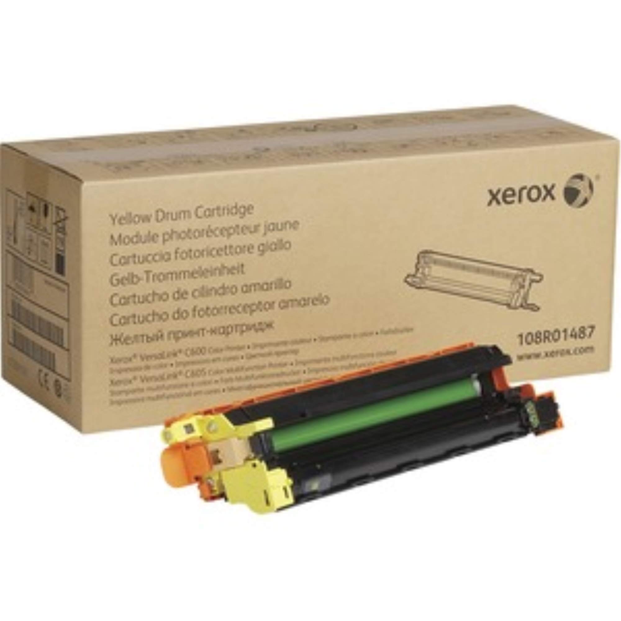 Xerox Drukarka — bęben 108r01487 żółty bęben do drukarki (Versalink C605, 40000 stron, Holandia, 190 mm, żółty)