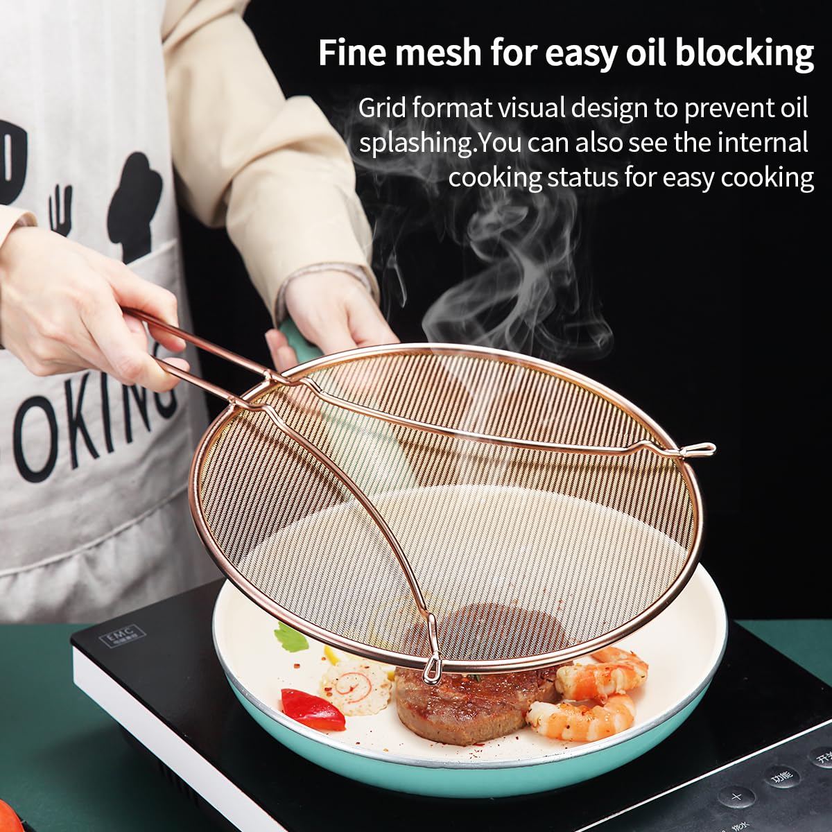 Écran Anti-Éclaboussures 30cm - Protection Graisse Pour Poêle & Casserole - Inox - Evanda