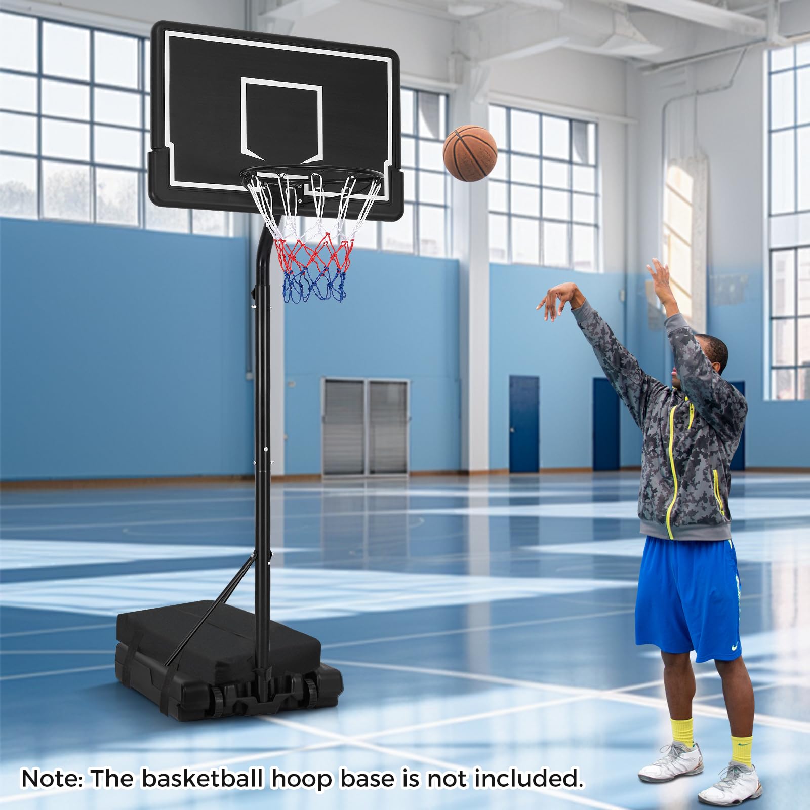 GYMAX Sac de Sable Robuste pour Panier de Basket-Ball Portable, ancrage inférieur lesté, Tissu Oxford 600D résistant aux intempéries, Peut Supporter jusqu'à 136 kg, Utilisation en intérieur et en