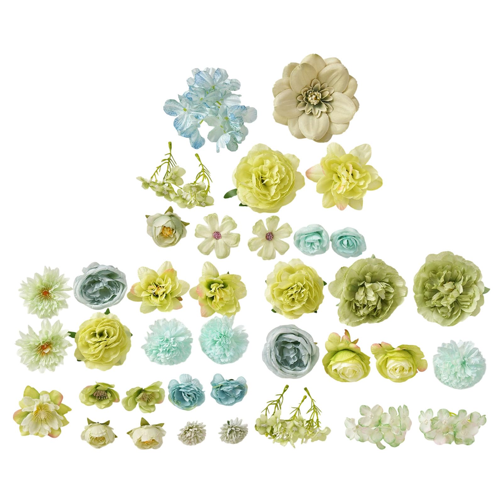 Woedpez 40/61Pcs 4-10cm Small Artificial Flower Buds for Wedding Table Centerpieces Arrangements Baby Showers Decoration Accessories