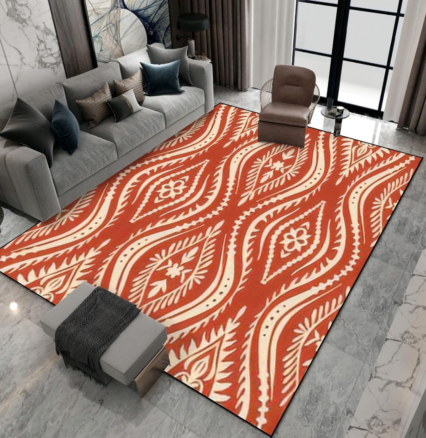 Tapis de salon imprimé 3D pour une chambre de fille cocooning