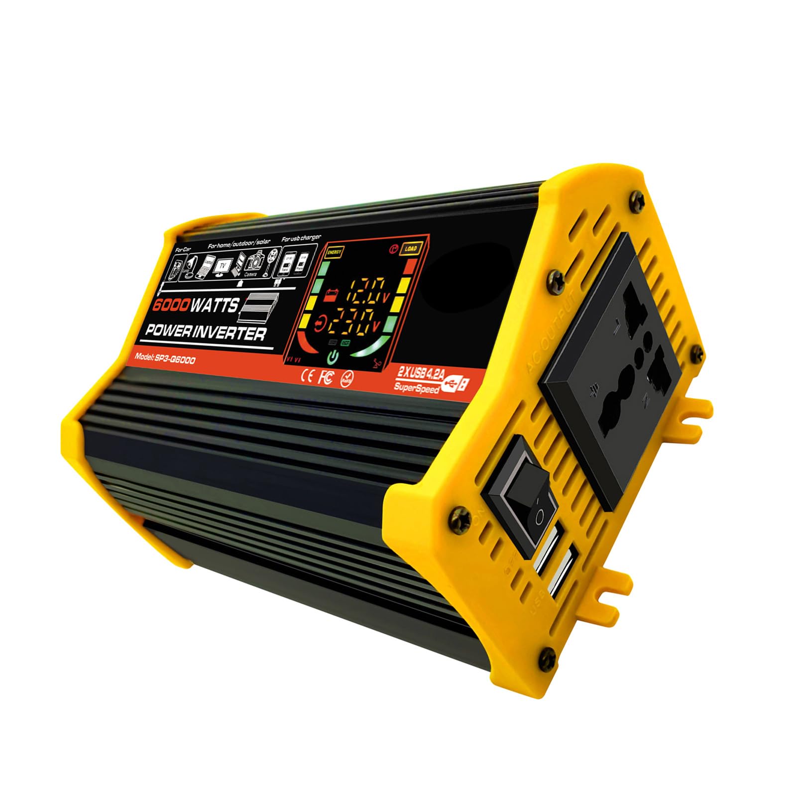 Fdit Przetwornica Sinus Modyfikowany 6000W Moc Szczytowa (220V)