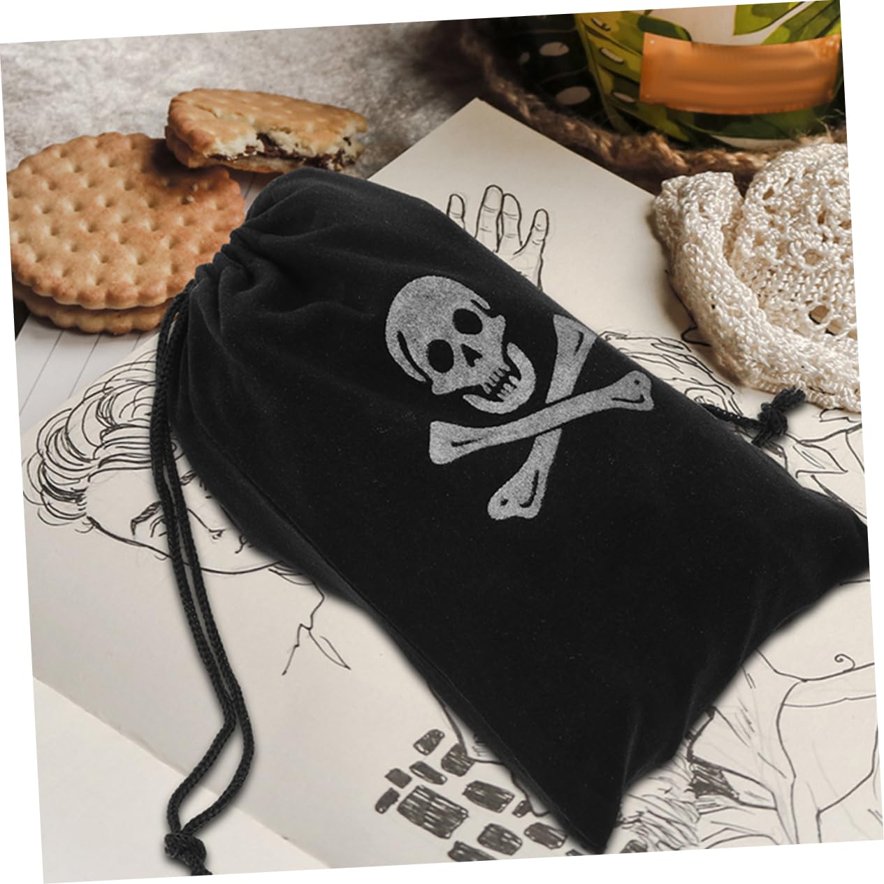 GLEAVI 36stücke Kordelzugbeutel Mit Piratenschädel Halloween Aufbewahrungstaschen Für Kindergeburtstag Partys Und