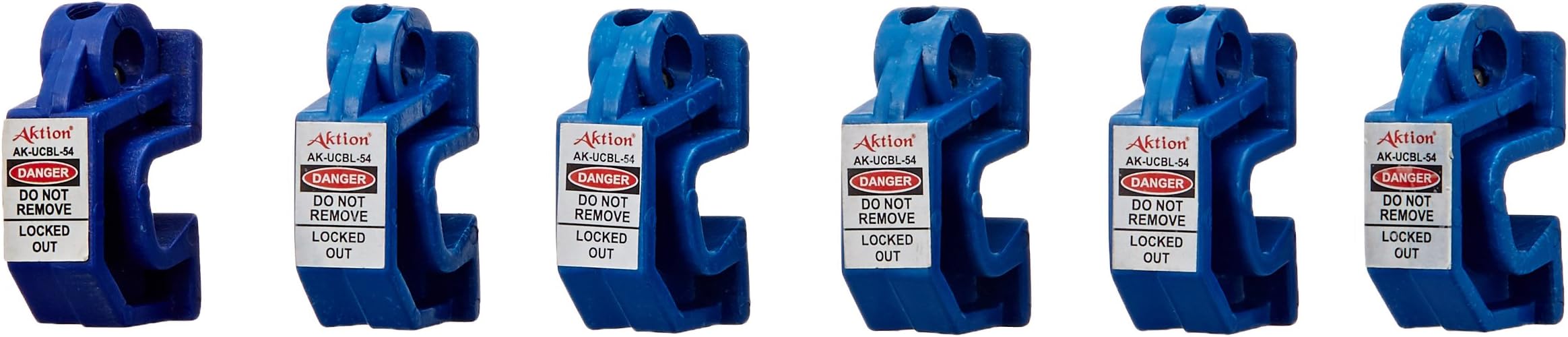 Aktion Safety Universal Circuit Breaker Lockout with Screw AK-UCBL-54, Blue (Pack of 6)