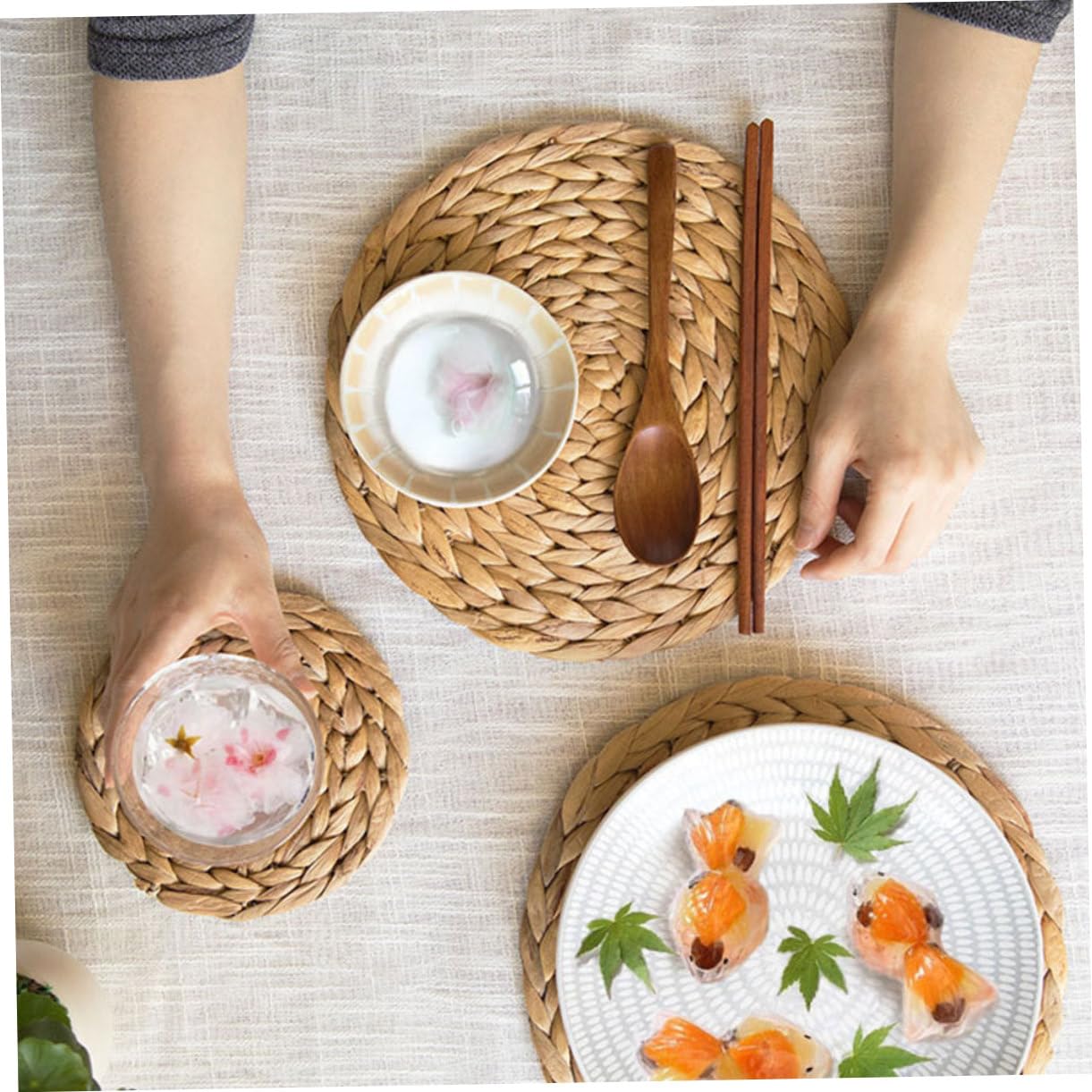 Amazon｜MARMERDO ランチョンマット 丸いプレースマット バー