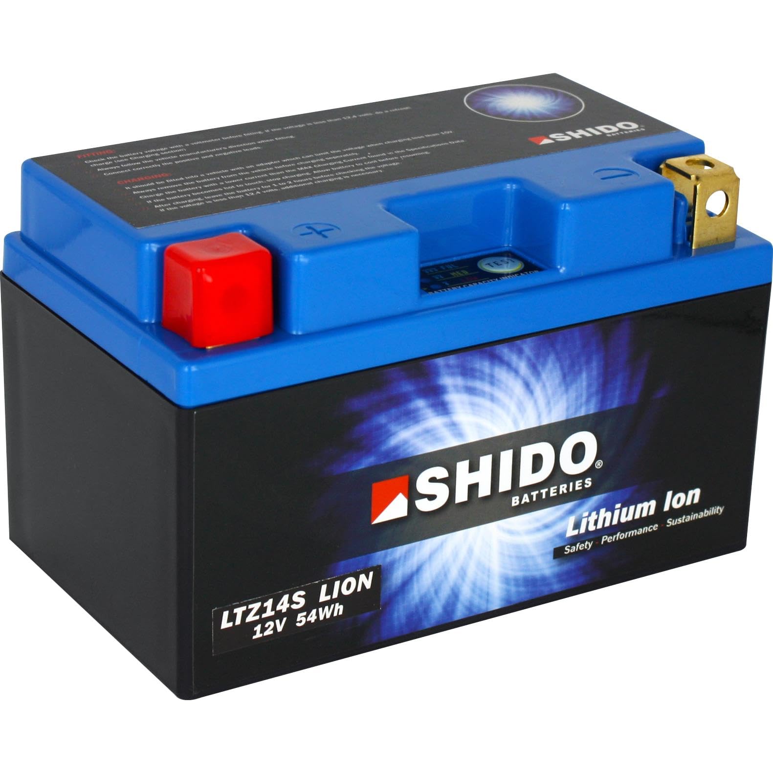 SHIDO LTZ14S LION -S- Batterie Lithium Ion Blau