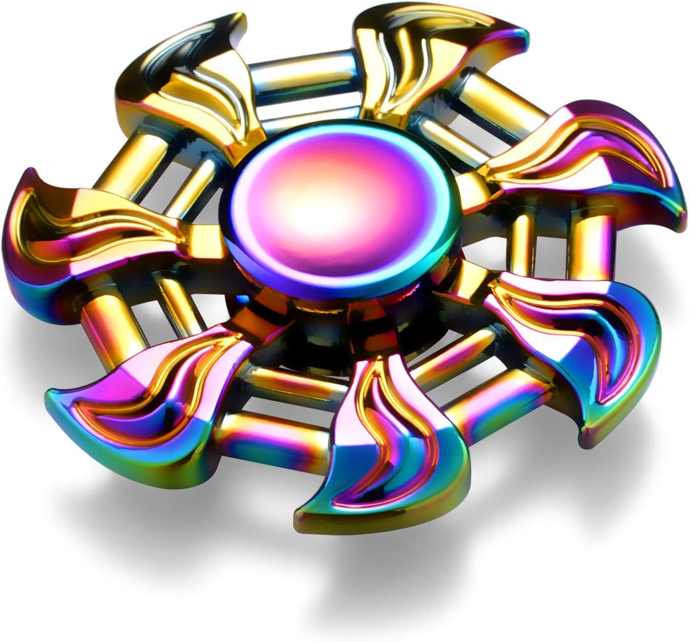 Fidget Spinner Phone Stress Reducer Figit Toy for Kids and Adults,Finger Spinner Focus Toys for Anxiety,Autism,Boredom,Rainbow Color