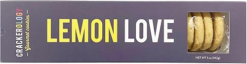 Lemon Love Galletas gourmet artesanales. Bocadillo de mantequilla y galletas de embutidos para platos o aperitivos, hechas en Missouri, caja de 5