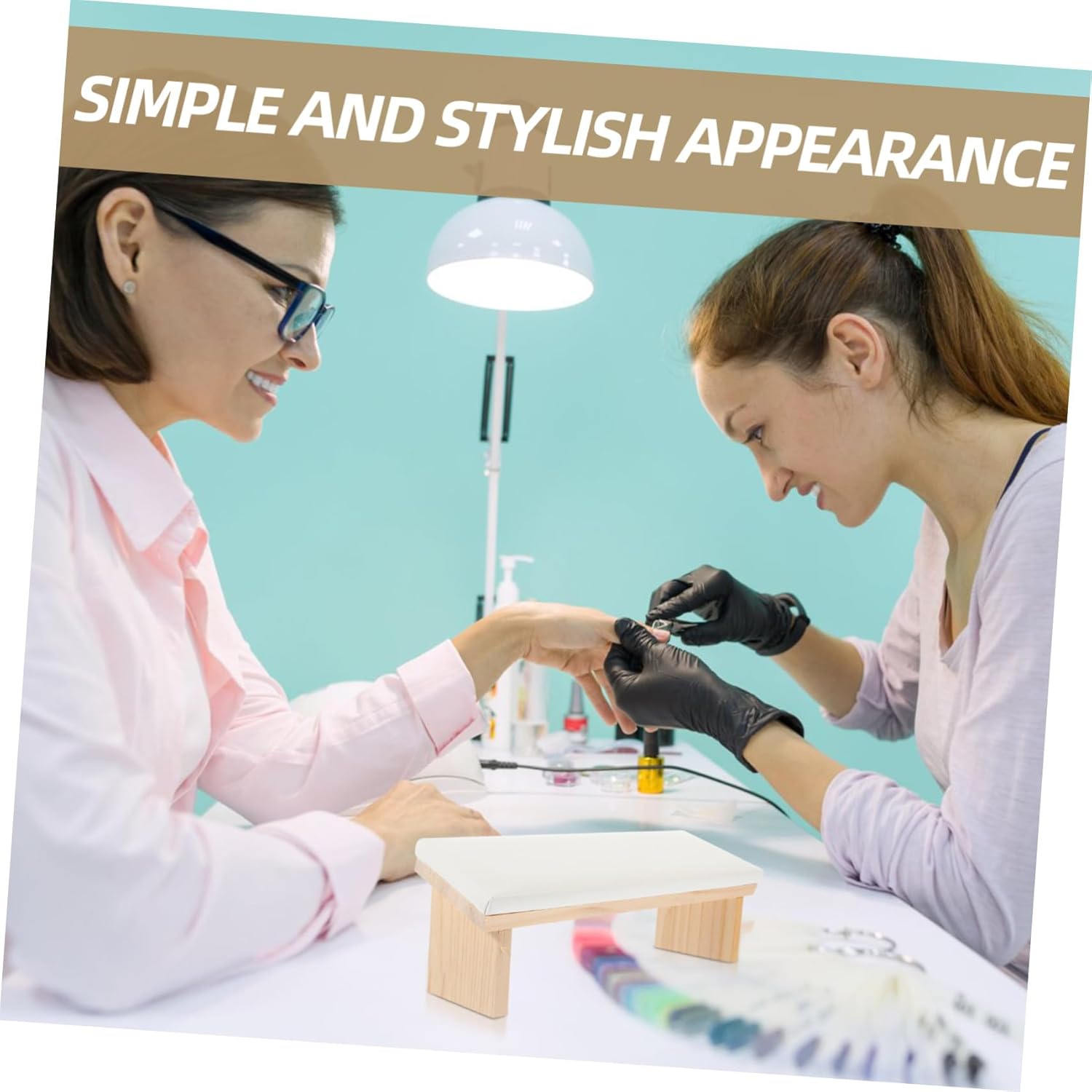 Professional Nail Art Arm Rest Pillow with Faux Leather Surface Stable Hand Rest for Nails Clean Manicure Support Cushion and Salon Use