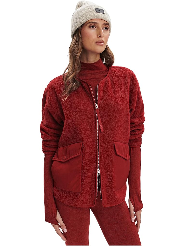 Red Varley Marina Collarless Fleece