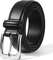 VATAN Men's Handmade Genuine Leather Dress Belt - Classic 1.4" Wide Belt for Jeans, Work, Business & Casual Wear