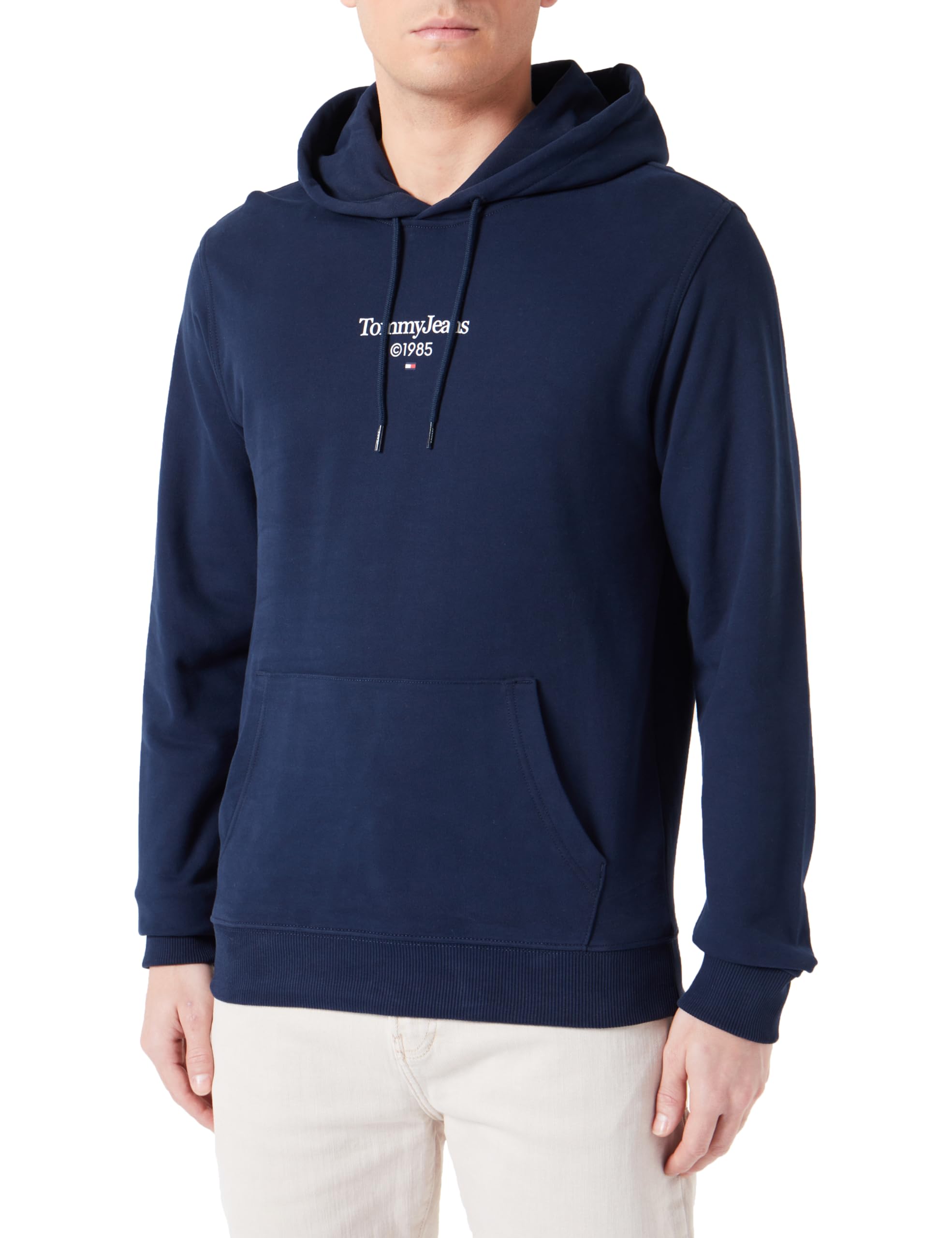 Tommy Jeans Felpa Uomo con Cappuccio M Blu (Dark Night Navy)