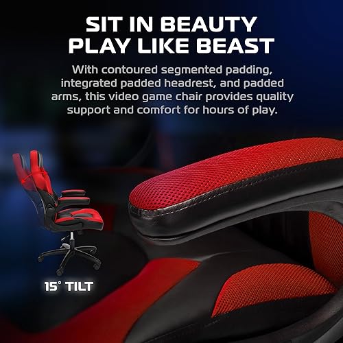 Miniatura 5 de RESPAWN 3085 Ergonomic Gaming Chair for Adults, High Back Office Chair with Headrest and Flip Up Arms, Leather Racing Style Gaming Seat with Lumbar