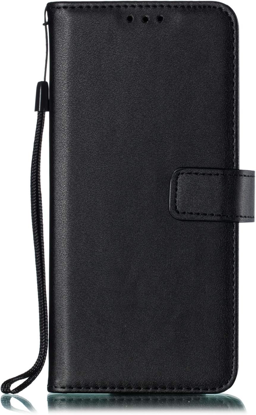 for Samsung Galaxy S3 Mini / 8190 Wallet Case,PU Leather Flip Cover with Card Slots,Stand,Magnetic Closure,Wrist Strap,Shockproof Full-Body Protective Phone Case-Black