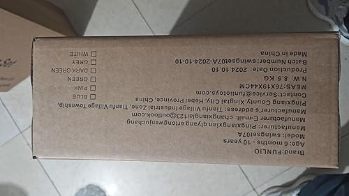 Miniatura 9 de FUNLIO Juego de columpios 3 en 1 para niños pequeños con 4 sacos de arena, columpio para interiores y exteriores con soporte de metal plegable,