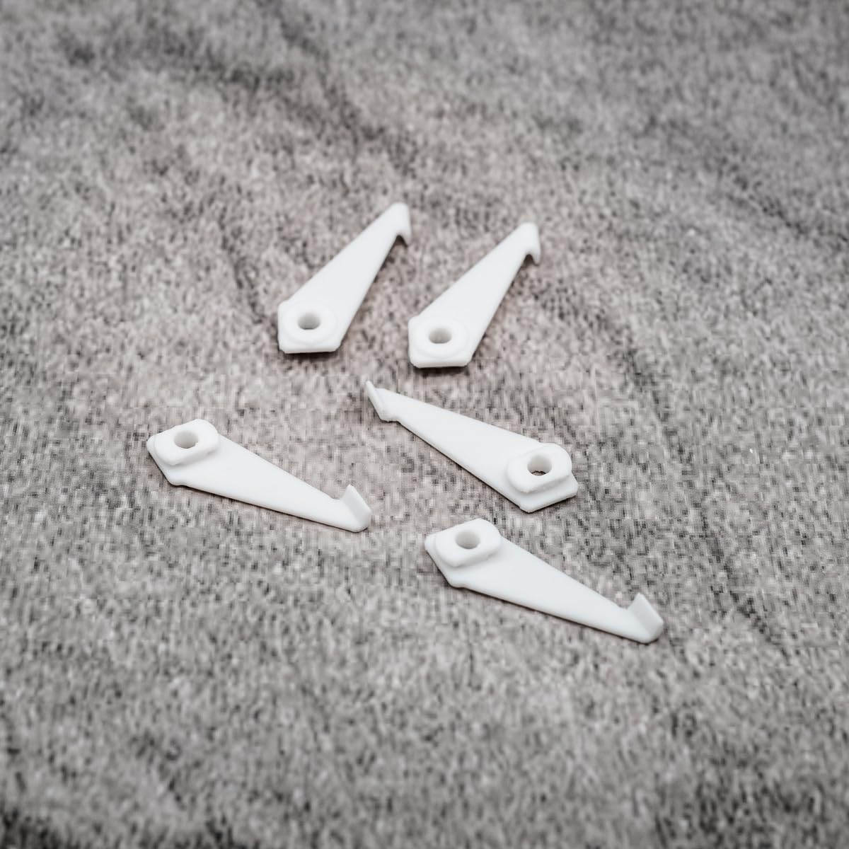 ULEIVA Replacement Slider Pack of 5 White Ceiling Mounting 3-Track Compatible with IKEA VIDGA Ceiling Mount to Curtain Rail (White) - Image 3