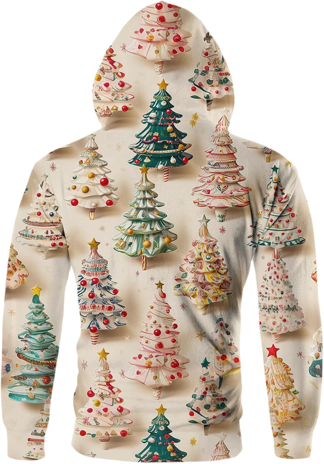 Men's Christmas Zip Up Hoodies Funny Drawstring Pullover Hoodie with Pocket - Image 6