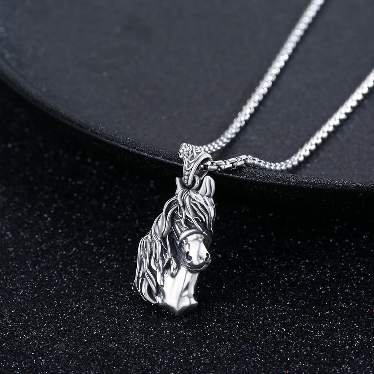 Horse Necklace for Women Girls 925 Sterling Silver Horse Pendant Necklace Horse Crystal Necklace Horse Jewelry Gift for Women Teen Girls Horse Lover - Image 2