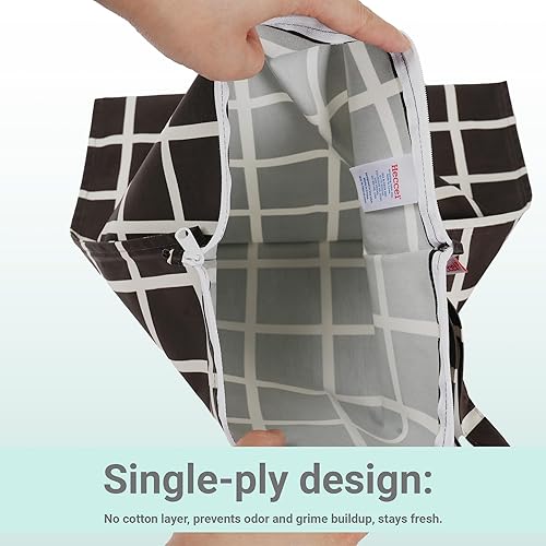 Miniatura 3 de HECCEI Bolsa para artículos húmedos y secos, paquete de 2 bolsas reutilizables impermeables para trajes de baño y ropa de bebé, bolsas húmedas de