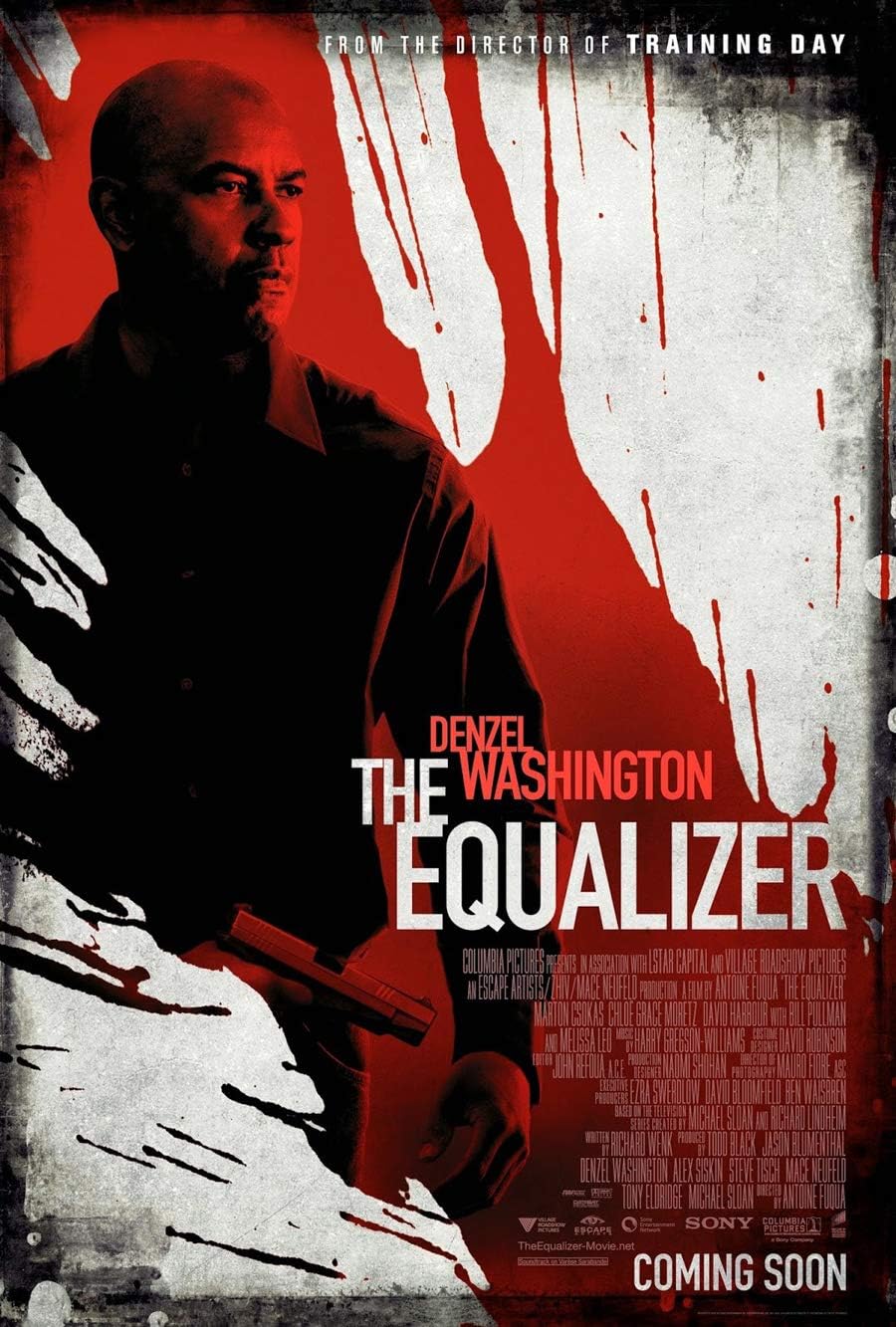 THE EQUALIZER MOVIE POSTER 2 Sided ORIGINAL 27x40 DENZEL WASHINGTON CHLOE  GRACE MORETZ
