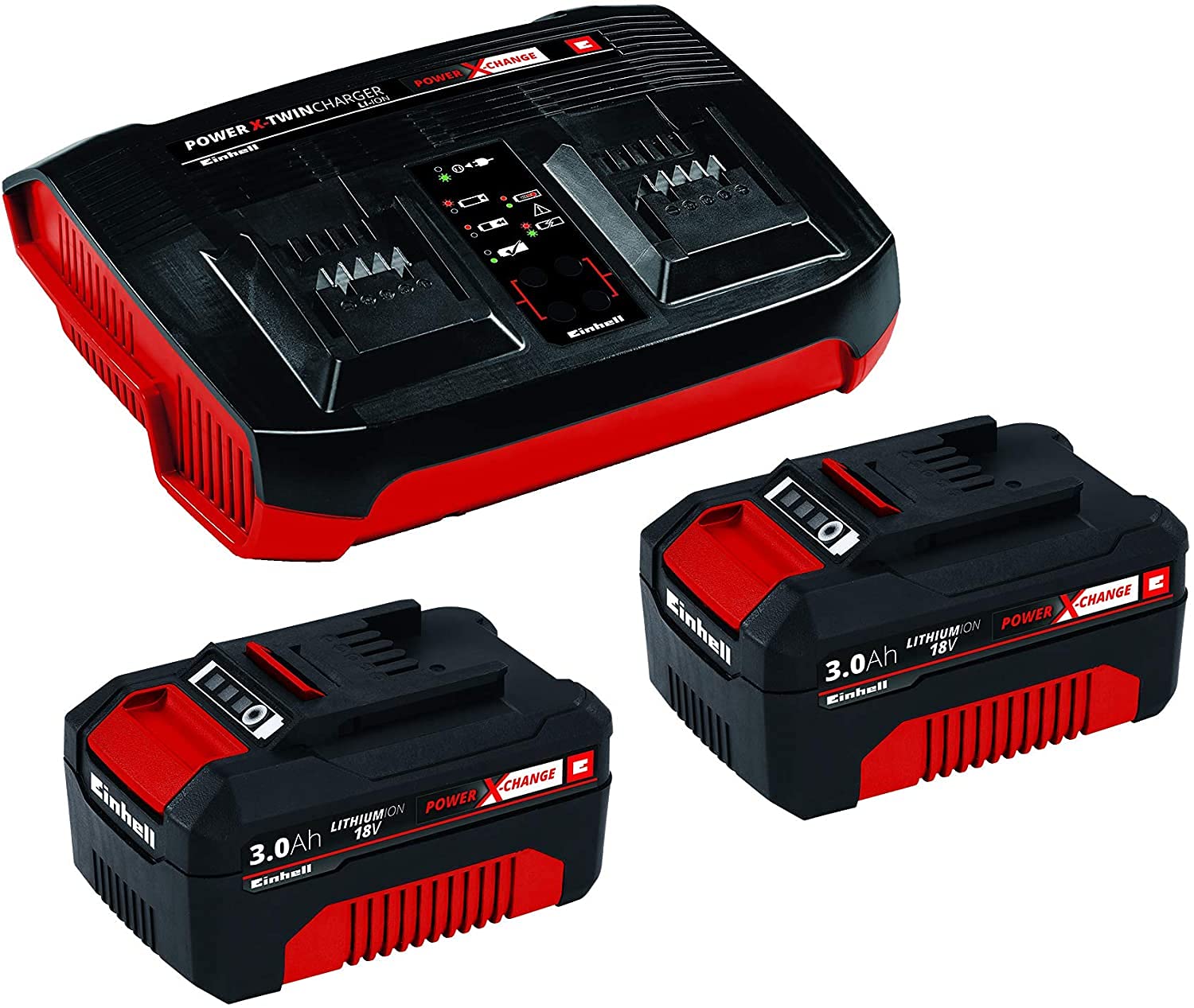 Einhell Pompa da giardino a batteria AQUINNA Power X-Change + 2X 3,0Ah & Twincharger PXC Starter Kit