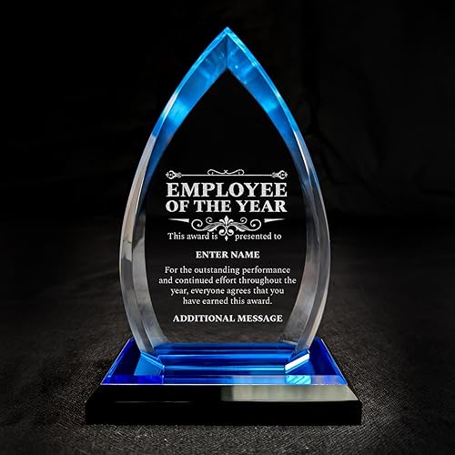 Miniatura 70 de Premio personalizado grabado con láser, diseño grabado con láser, agradecimiento, añade tu propio texto, incluye caja de regalo, premio al empleado