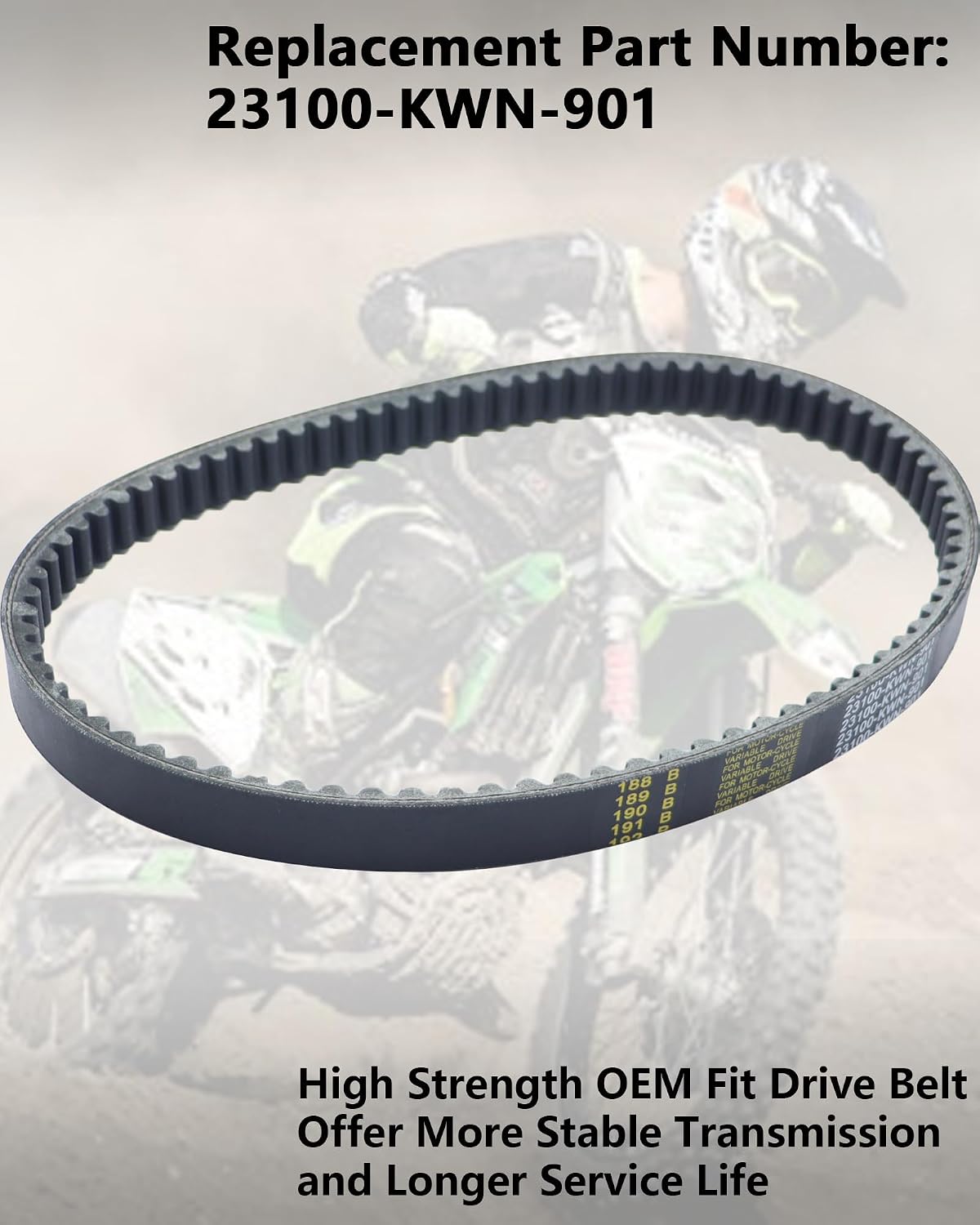 CVT Drive Belt Replacement for Honda PCX125 WW125 125cc Engine, Replace 23100-KWN-901