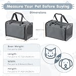 Pet Transporteur de chiens Transporteur Cat, Portable Voyage sac de chiens de chien, pliable à bord souple pour les grands chats moyens et chiot, sac de chien Transporteur (Grey)