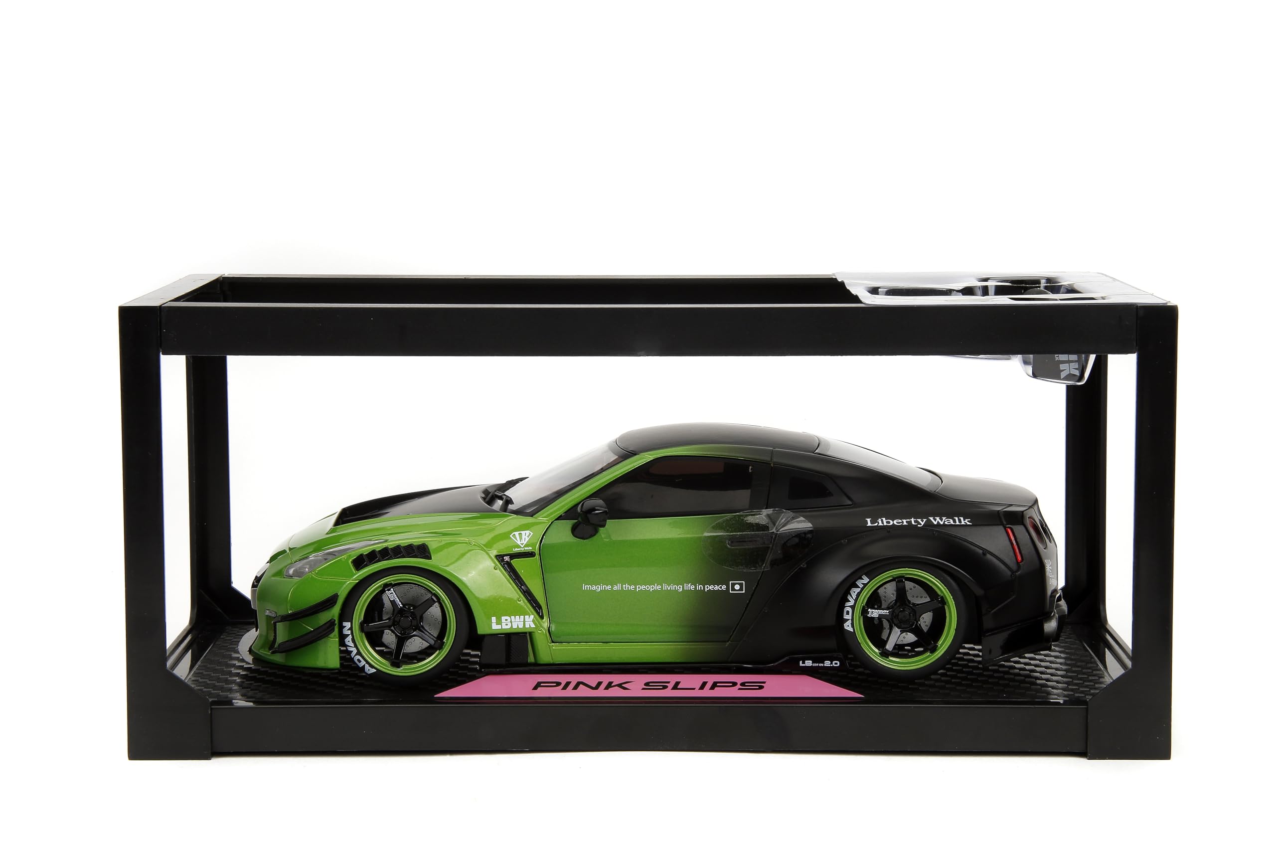Amazon | Jada 1:18 ピンクスリップ日産GT-R R35 リバティウォーク