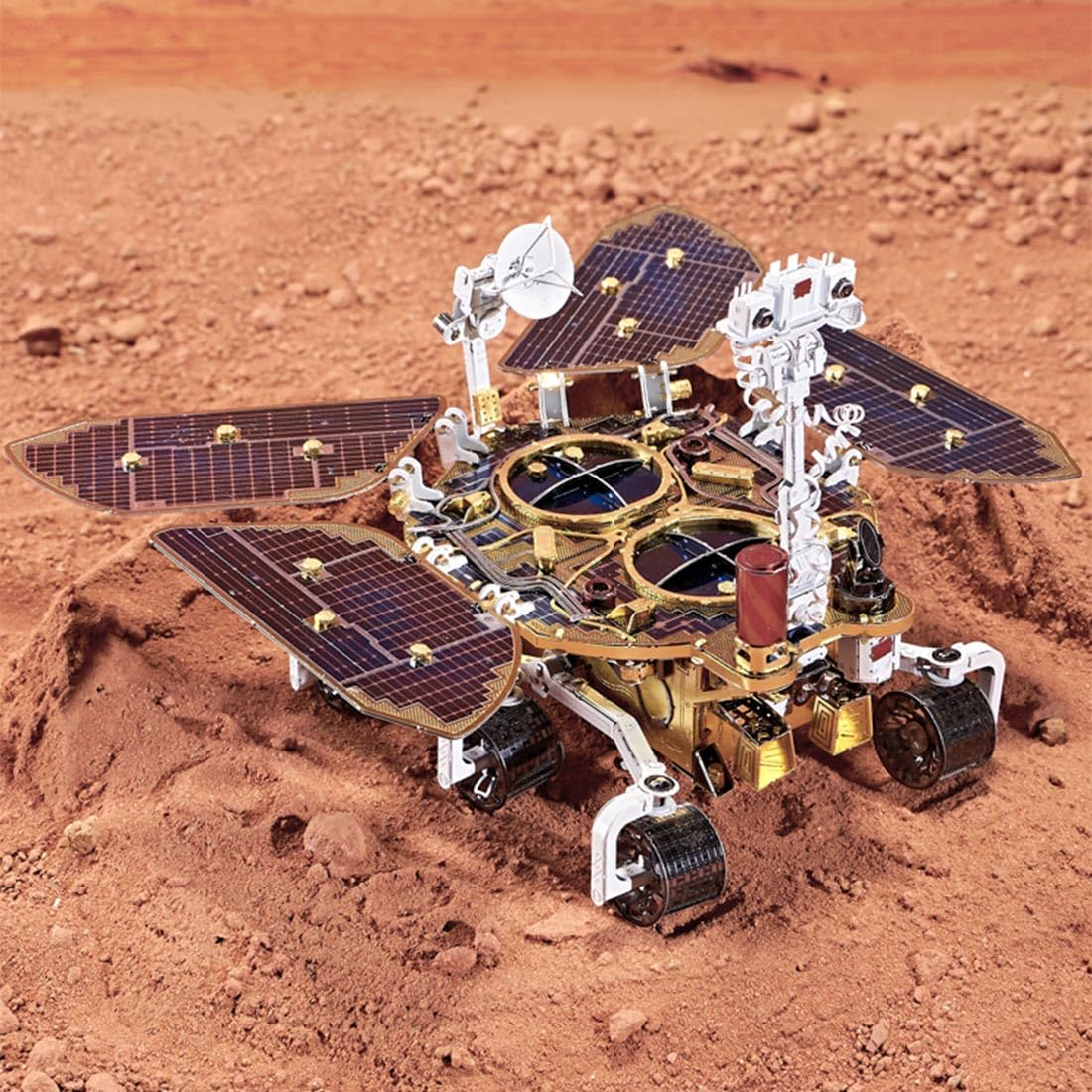Kit 3D per un robot spaziale meccanico in metallo in scala 1:23, da costruire, kit STEM per esplorazione spaziale e oggetto da collezione (oltre 281 pezzi)