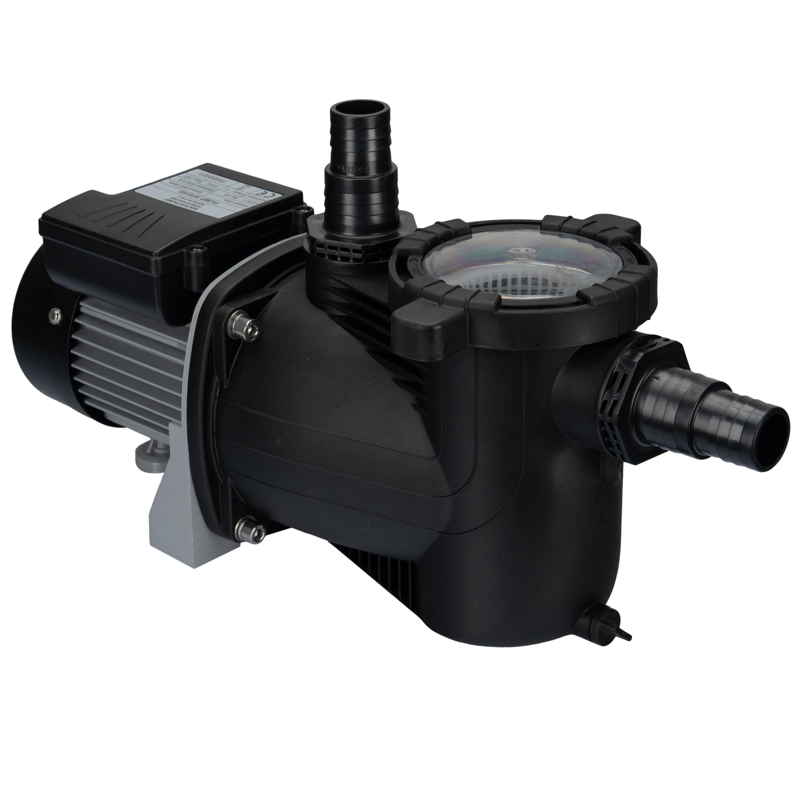 COIL Pompa per piscina, pompa filtro, autoadescante, pompa di circolazione, capacità: 8000 l/h, altezza massima di mandata 8,5 m, prefiltro: 300 W, motore silenzioso: 73 dB, IPX5, 230 V/50 Hz