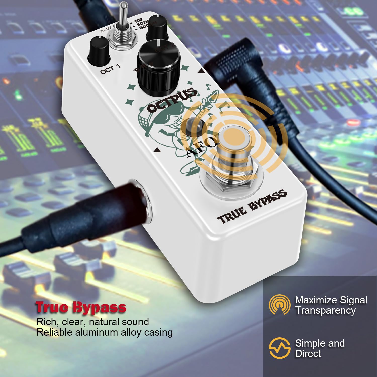 Amazon.com: Polyphonic Octave Guitar Pedal, Digital Octave Mini