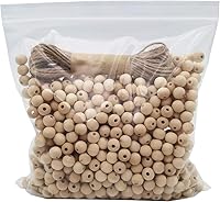 Vista 10 de INSPIRELLE 4500 cuentas de madera natural de 0.236 pulgadas (0.236 in), cuentas sueltas de madera redondas sin terminar, cuentas espaciadoras