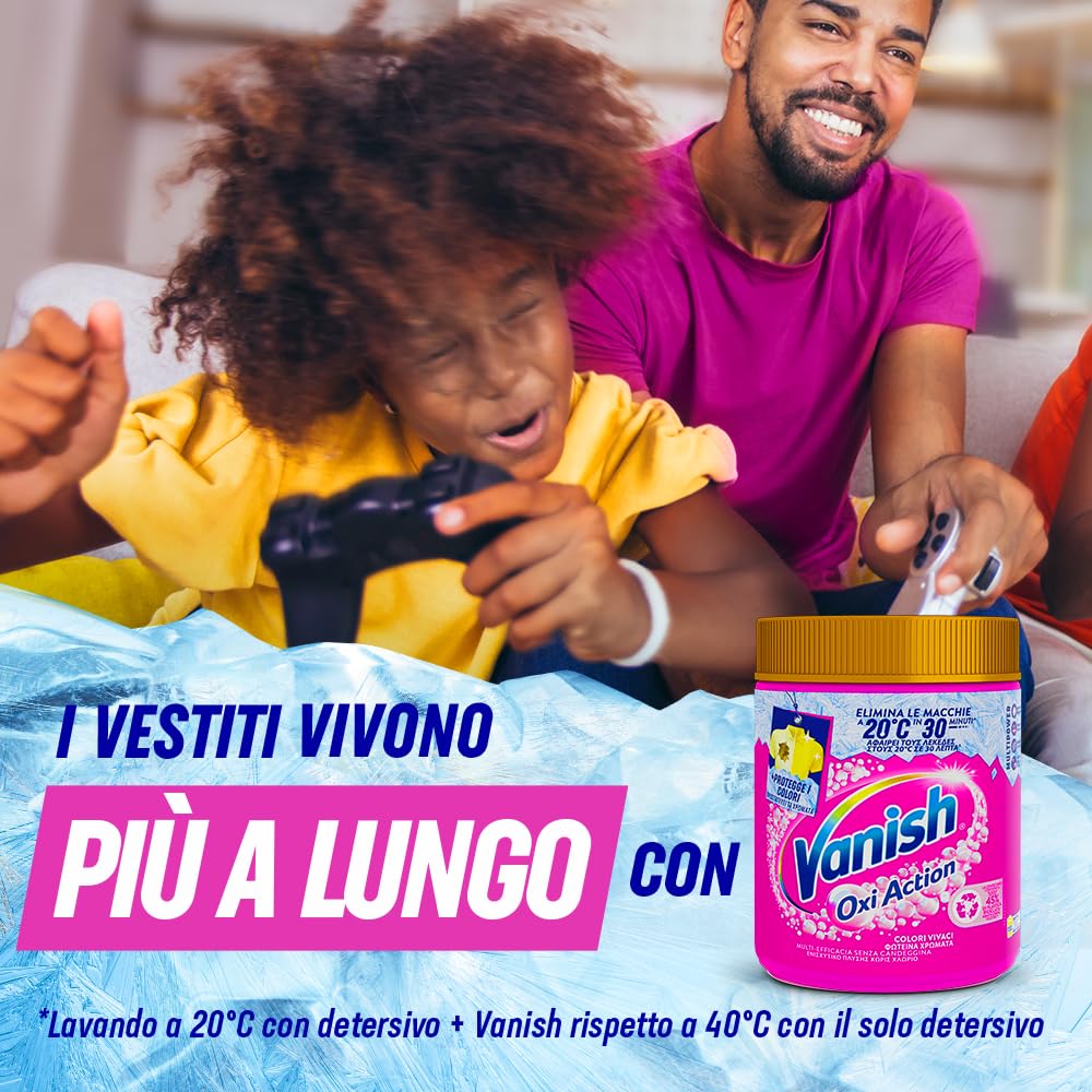 Vanish Oxi Action Pulver, Rosa, Fleckenentferner für bunte Kleidungsstücke, 1881,6 ml