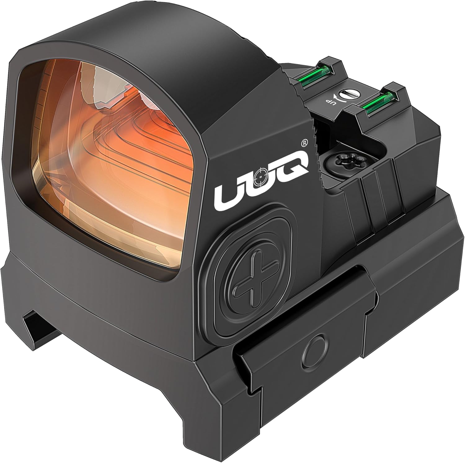 UUQ Mini Reflex RMS/RMSc Red Dot Sight with Fiber Optics,2MOA,10 Brightness Adjustments Motion Awake Red Dot Scope for Rifles, Pistols and Shotguns,Suitable for RMSc and 20mm Picatinny Rail