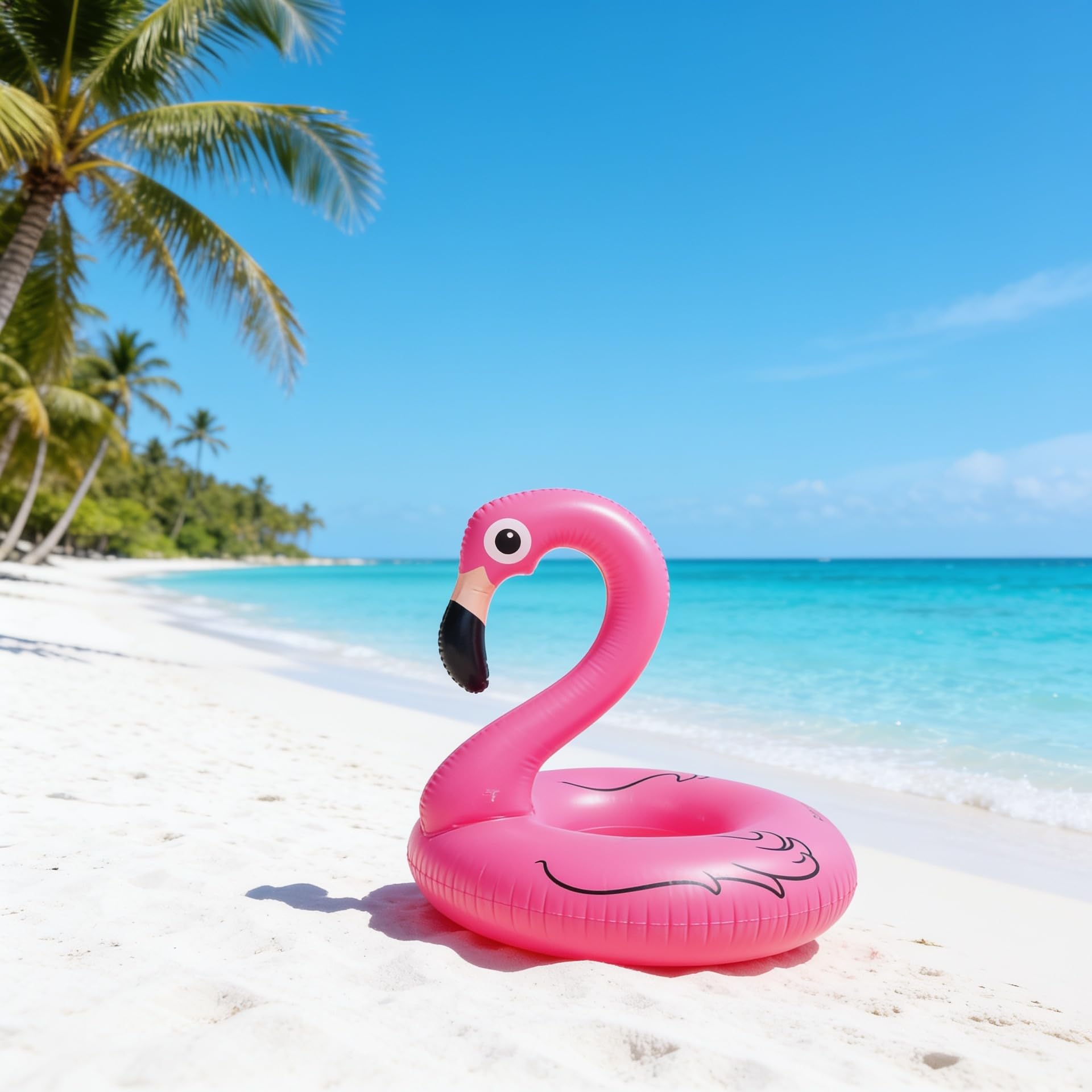 Dmuchane Koło do Pływania Flaming Różowe PVC 90 cm | Dla Dzieci i Dorosłych, Średnica 90 cm, Trwały PVC, Basen, Plaża, Jezioro, Wewnętrzna Śr. 75 cm