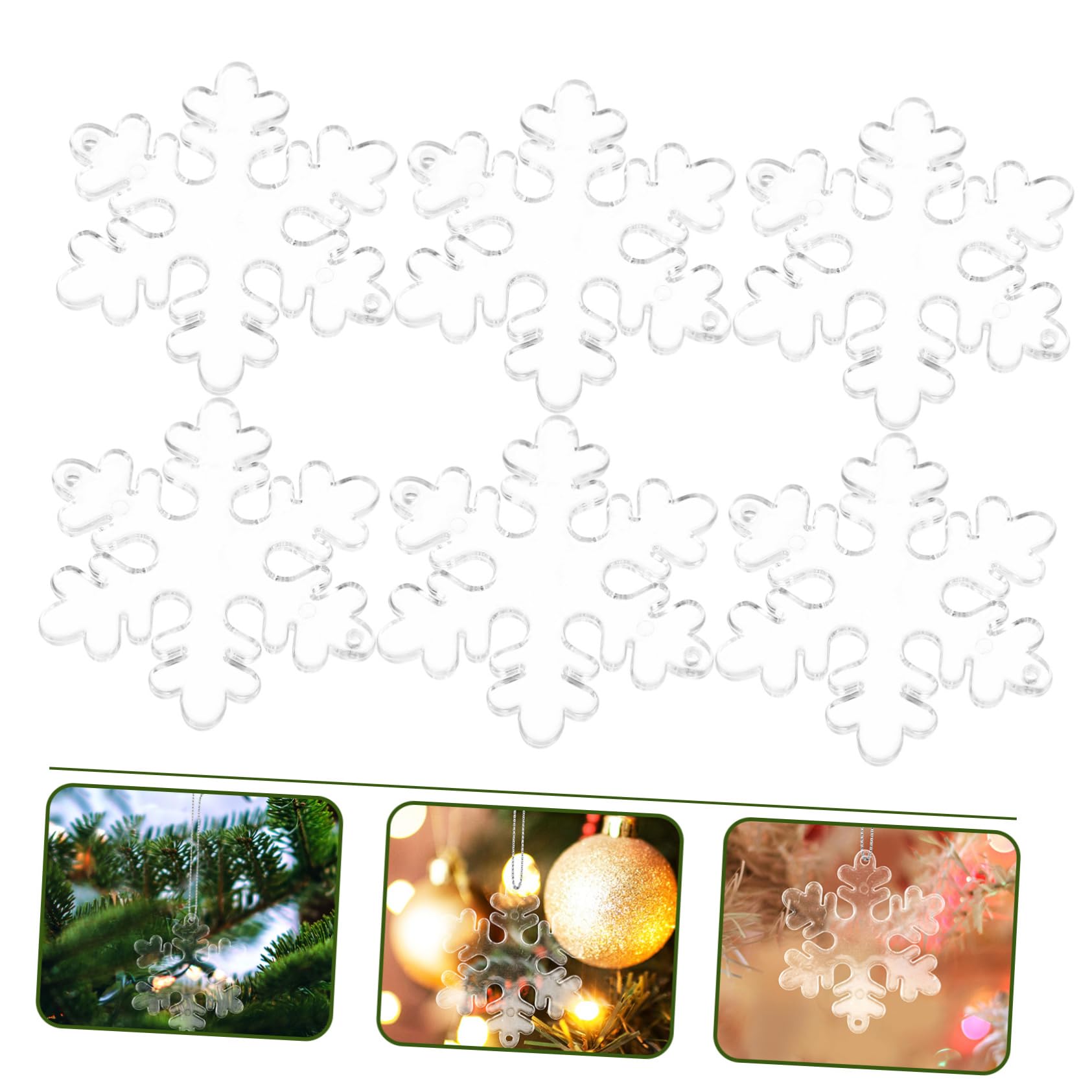 Cabilock Lot De 2 Décorations De Noël Élégantes À Suspendre Flocons De Neige Pendentifs pour Sapin De Noël pour La Décoration Intérieure 100 Pièces X 2