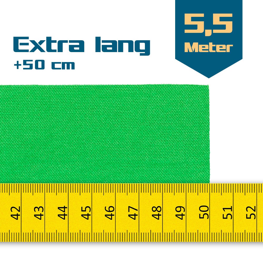 SL StarTape - Nastro kinesiologico elastico, in cotone, per fisioterapia, impermeabile, delicato sulla pelle, 5 x 550 cm, verde/giallo, set da 6 + forbici