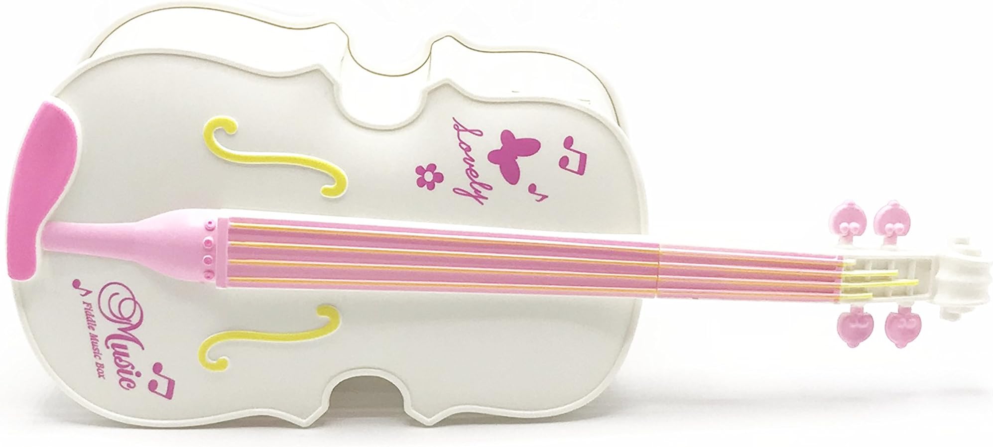 White Violin Music Box