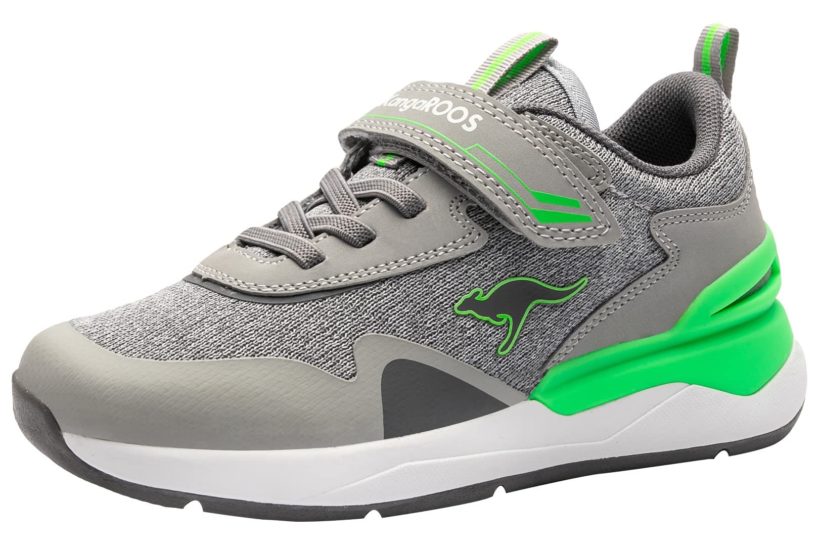 KangaROOS Kx-Hold Ev – Scarpe Da Ginnastica Bambini, Tomaia In PU/mesh, Chiusura Elastica E Velcro, Suola Ortholite, Con Tasca Segreta