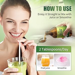 Soursop Bitters Liquid with Black Seed, Turmeric & Moringa-Pure 15 in 1 Herb Soursop Tea for Immune System, Digestive & Gut Health, Antioxidant,Skin Health Support 8 fl oz