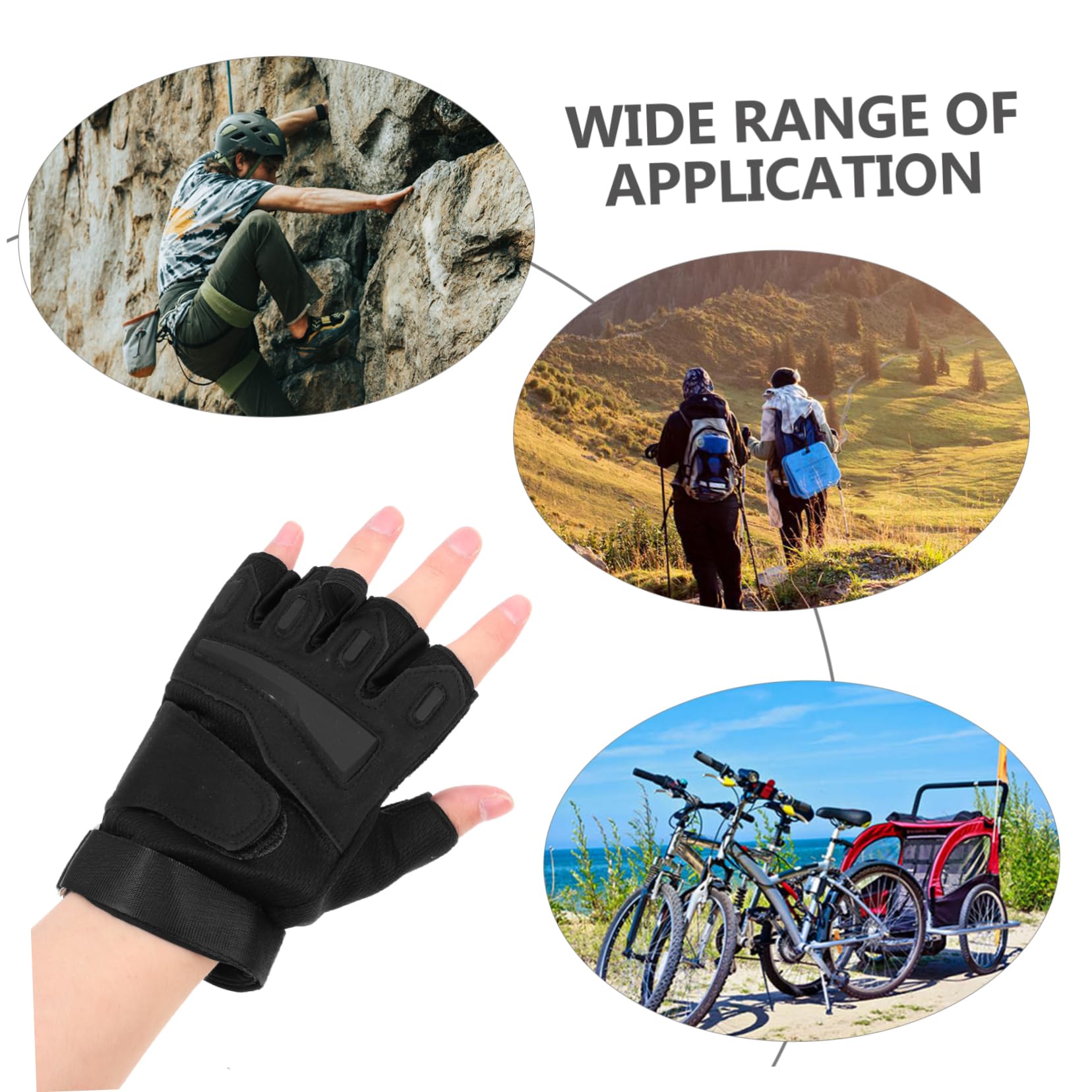 1 Par Guantes de Ciclismo Fitness guantillas Gimnasio Gym Gloves Antideslizantes Importante Accesorios Aptitud física Nylon